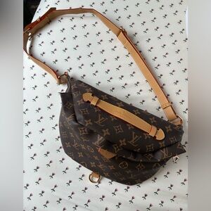 LV yellow app Monogram Crossbody Bag in Brown and Tan